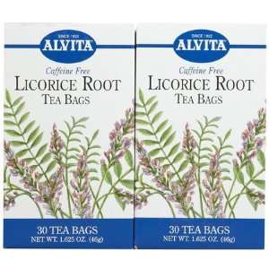  Alvita Licorice Root Tea Bags, 2 ct (Quantity of 4 