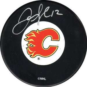  Jarome Iginla Calgary Flames Autographed Hockey Puck 