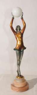 Bronze Art Deco Ball Dancer Statue by Lorenzo Figurine  
