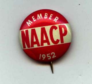 1952 NAACP Civil Rights Membership Pin  