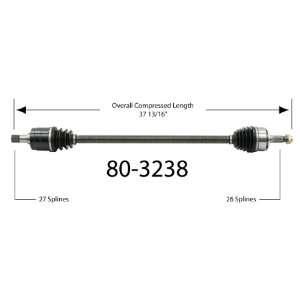  Empi 80 3238 CV Joint Half Shaft Assembly Automotive