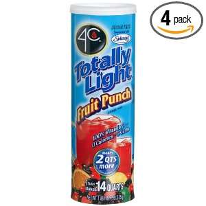 4C Totally Light Fruit Punch, Sugar Free, 7 Count Canisters(Pack of 4 
