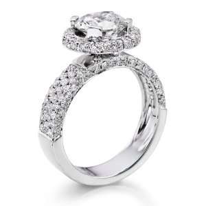 Diamond Engagement Ring 3 ct, J Color, SI1 Clarity, Certified, Round 