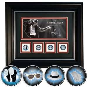  Michael Jackson Photo Black & White Framed Coins Set 