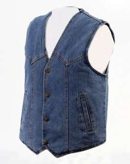 Men Denim Vest with Fleece Lining M, L, XL, 2XL  