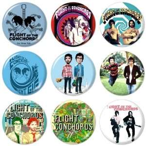  Set of 9 FLIGHT OF THE CONCHORDS Pinback Buttons 1.25 