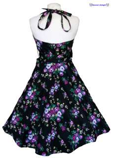 NEW HELL BUNNY BLACK MAY DAY FLOWERY 50s ROCKABILLY RETRO SWING PARTY 