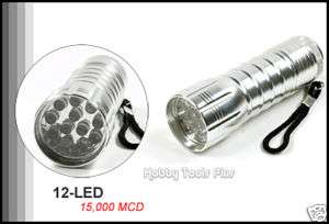 Super Bright 12 LED Flashlight 15,000 MCD  