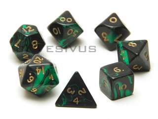 DICE Oblivion BLACK / BLUE 7pc Dice Set d20 d10 d8 d6  