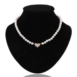 14k Yellow Gold Diamonds Buckle & Akoya Pearls Necklace  