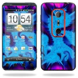   HTC Evo 3D 4G Cell Phone   Fractal Abstract Cell Phones & Accessories