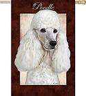 NEW in package Decorative Garden Size Flag with beautiful White Poodle 