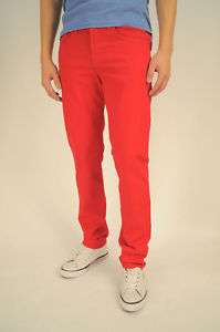 Mens Skinny Color jeans. RED JEANS, MADE IN THE USA  