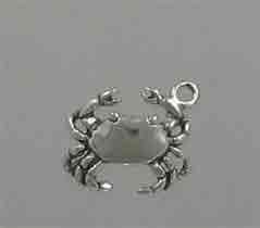 Sterling Silver Zodiac Cancer the Crab Charm, New  