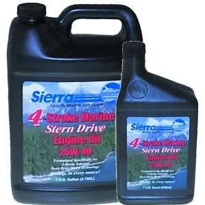  Sierra 25W40 4 Stroke Engine Oil   Merc 92 857389A3 (5 