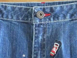 NW0T Northern Isles Embroidered Holiday JEANS Size 10 New Without Tags 