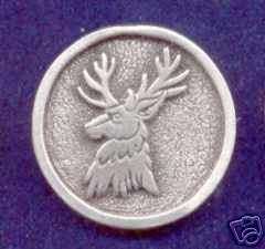 Heraldic Jewelry Stag, Deer, Buck Pin SCA 0612  