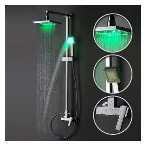   Shower Faucet with 8 inch Shower Head + Hand Shower