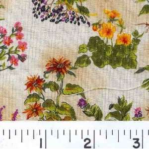  4445 Wide WILDFLOWER GARDEN Fabric By The Yard Arts 