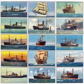 Collection of 48 German Merchant Ships Cards from 1933  
