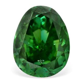 FANCY EGG SHAPE 1/2 CARAT REAL FOREST GREEN DIAMOND  