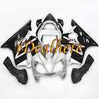 For Honda CBR600F4i 01 02 03 Silver Black Fairing 023A  