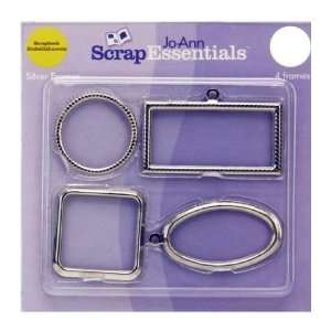  Scrap Essentials Brushed Silver Oval Frames