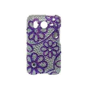 HTC Inspire 4G Full Diamond Purple Flower Network Lace Premium Design 