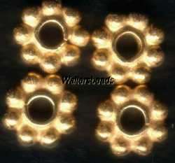 10 Bali Made Vermeil Sterling S 925 Daisy Beads 4M  