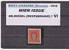 1919   WEST UKRAINE (WIEN)   NR.MICHEL(West​Ukraine) VI
