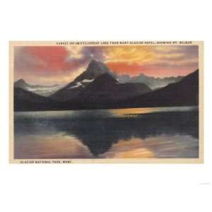 Glacier National Park, MT   Sunset on Swiftcurrent Lake, Mt. Wilbur 