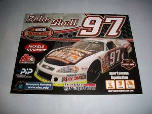 ZEKE SHELL 2010 SIGNED UARA LATE MODEL #97 POSTCARD  