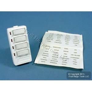   White 4 Button ON/OFF Switch Control Face 6450 4W