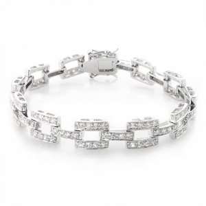  Bling Jewelry Square Link CZ Tennis Bracelet 7in Jewelry