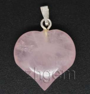 natural heart Rose Quartz pendant jewelry gem 18*18 mm  