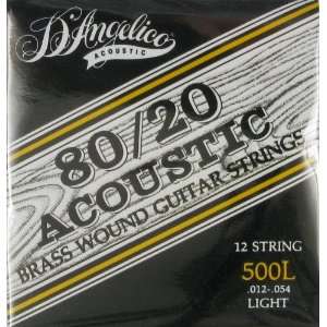   80/20 Brasswound 12 String Light, .012   .054, 500L 