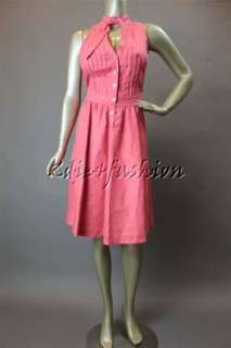 1055 New with Tags ARMANI COLLEZIONI Pink Linen Sleeveless Pleated 