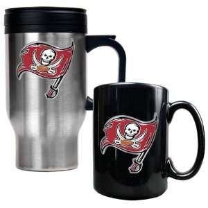  Tampa Bay Buccaneers NFL Travel Mug & Ceramic Mug Set 