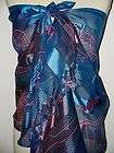 Sexy Fringe Shawl Belt Beach Cover Up Scarf Sarong Blue Pink Stripe 