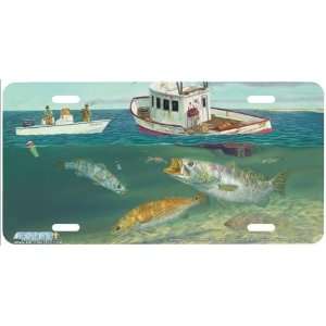  5407 Shrimpers Fish License Plate Car Auto Novelty Front 