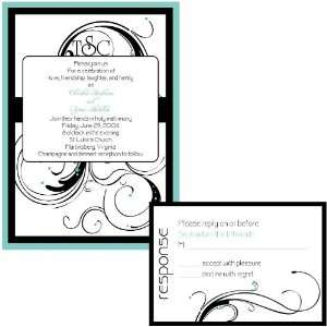  5014 AF Vintage Glam Wedding Invitations Health 