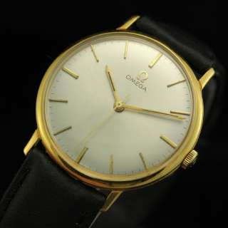 VINTAGE OMEGA 18K SOLID YELLOW GOLD MENS WATCH  