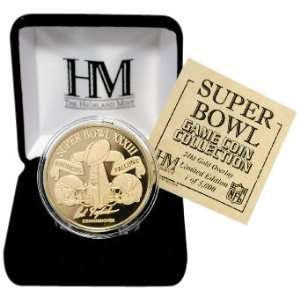  24KT Gold Super Bowl XXXIII Flip coin