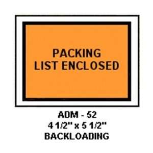 4.5x5.5 SOLID PACKING LIST ENVELOPE BACKLOADING Office 