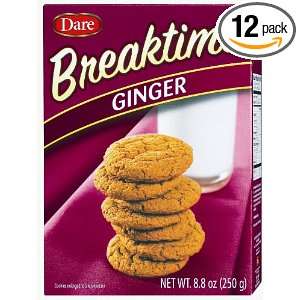 Dare Foods Breaktime Ginger Cookies, 8.8 Ounce (Pack of 12 )  