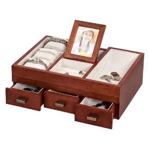 Mele Ashcroft Walnut Jewelry Box Valet   12.5W x 4H in.  