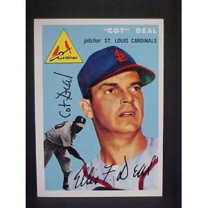 Cot Deal St. Louis Cardinals #192 1954 Topps Archives Autographed 