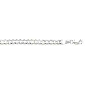    14K White Gold Comfort Curb Chain   3.60mm   30 inch Jewelry