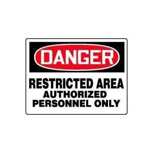  Safety BIG Signs, 24 x 36, DANGER RESTRICTED AREA 