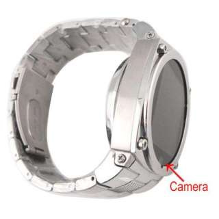 2011 Newest Stainless Steel 1.6 FM JAVA Camera GSM Watch Cell Mobile 